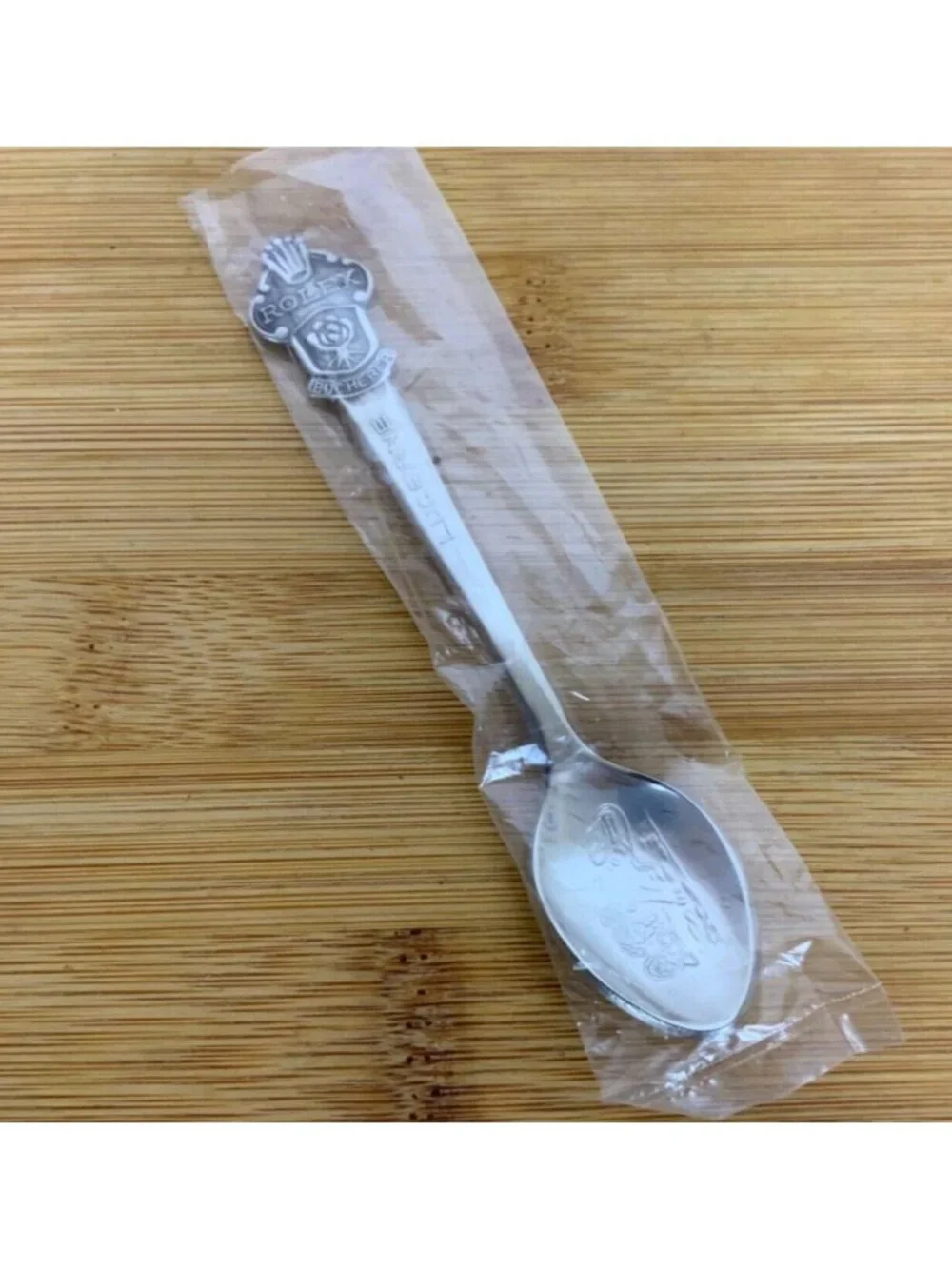 Rolex Bucherer of Switzerland Lucerne Souvenir Spoon Engraved Lion Bowl Vtg NEW